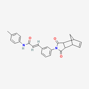 (E)-3-[3-(3,5-dioxo-4-azatricyclo[5.2.1.02,6]dec-8-en-4-yl)phenyl]-N-(4-methylphenyl)prop-2-enamide