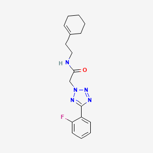 N-(2-(cyclohex-1-en-1-yl)ethyl)-2-(5-(2-fluorophenyl)-2H-tetrazol-2-yl)acetamide