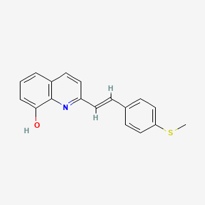 2-[(1E)-2-[4-(METHYLSULFANYL)PHENYL]ETHENYL]QUINOLIN-8-OL