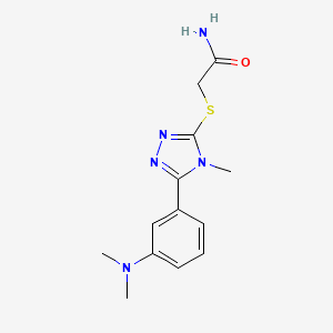 2-({5-[3-(dimethylamino)phenyl]-4-methyl-4H-1,2,4-triazol-3-yl}thio)acetamide