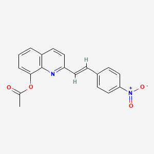 2-[2-(4-nitrophenyl)vinyl]-8-quinolinyl acetate