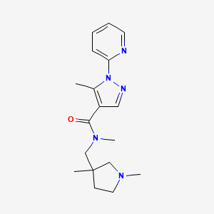 N-[(1,3-dimethylpyrrolidin-3-yl)methyl]-N,5-dimethyl-1-pyridin-2-yl-1H-pyrazole-4-carboxamide