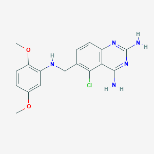 5-Chloro-6-[(2,5-dimethoxyanilino)methyl]quinazoline-2,4-diamine