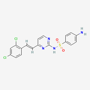 4-AMINO-N-{4-[(1E)-2-(2,4-DICHLOROPHENYL)ETHENYL]PYRIMIDIN-2-YL}BENZENE-1-SULFONAMIDE