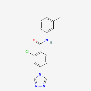 2-chloro-N-(3,4-dimethylphenyl)-4-(1,2,4-triazol-4-yl)benzamide