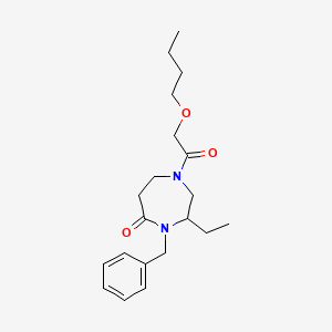 4-benzyl-1-(butoxyacetyl)-3-ethyl-1,4-diazepan-5-one