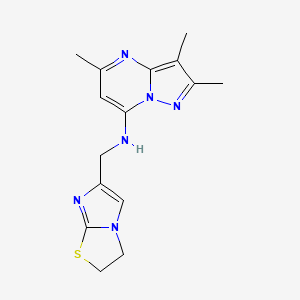 N-(2,3-dihydroimidazo[2,1-b][1,3]thiazol-6-ylmethyl)-2,3,5-trimethylpyrazolo[1,5-a]pyrimidin-7-amine