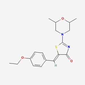 (5Z)-2-(2,6-Dimethylmorpholin-4-YL)-5-[(4-ethoxyphenyl)methylidene]-4,5-dihydro-1,3-thiazol-4-one