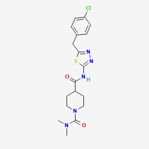 N~4~-[5-(4-chlorobenzyl)-1,3,4-thiadiazol-2-yl]-N~1~,N~1~-dimethylpiperidine-1,4-dicarboxamide