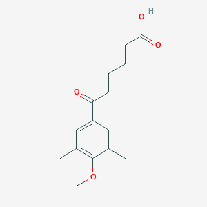 molecular formula C15H20O4 B053591 6-(3,5-Dimethyl-4-methoxyphenyl)-6-oxohexanoic acid CAS No. 122004-99-3