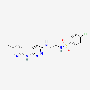 4-chloro-N-[2-({6-[(5-methyl-2-pyridinyl)amino]-3-pyridazinyl}amino)ethyl]benzenesulfonamide