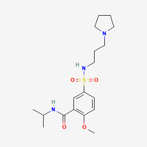 N-isopropyl-2-methoxy-5-({[3-(1-pyrrolidinyl)propyl]amino}sulfonyl)benzamide