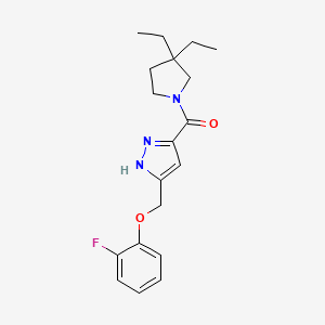 3-[(3,3-diethylpyrrolidin-1-yl)carbonyl]-5-[(2-fluorophenoxy)methyl]-1H-pyrazole