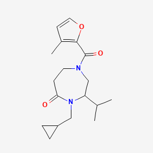 4-(cyclopropylmethyl)-3-isopropyl-1-(3-methyl-2-furoyl)-1,4-diazepan-5-one