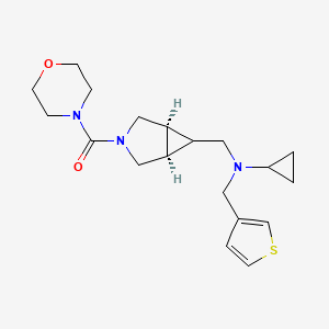 N-{[(1R*,5S*,6r)-3-(morpholin-4-ylcarbonyl)-3-azabicyclo[3.1.0]hex-6-yl]methyl}-N-(3-thienylmethyl)cyclopropanamine