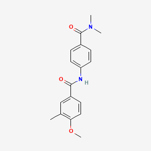 N-{4-[(dimethylamino)carbonyl]phenyl}-4-methoxy-3-methylbenzamide