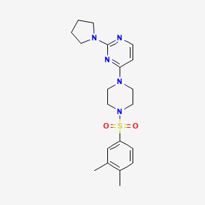 4-{4-[(3,4-dimethylphenyl)sulfonyl]-1-piperazinyl}-2-(1-pyrrolidinyl)pyrimidine