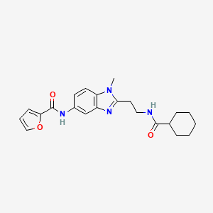 N-{2-[2-(CYCLOHEXYLFORMAMIDO)ETHYL]-1-METHYL-1H-1,3-BENZODIAZOL-5-YL}FURAN-2-CARBOXAMIDE