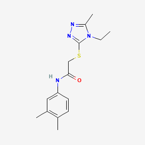 N-(3,4-dimethylphenyl)-2-[(4-ethyl-5-methyl-4H-1,2,4-triazol-3-yl)sulfanyl]acetamide