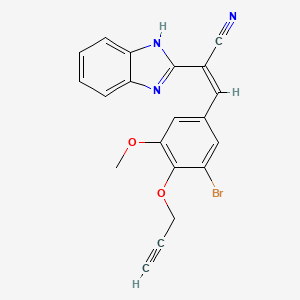 (2Z)-2-(1H-benzimidazol-2-yl)-3-[3-bromo-5-methoxy-4-(prop-2-yn-1-yloxy)phenyl]prop-2-enenitrile