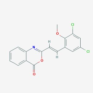 molecular formula C17H11Cl2NO3 B5360134 2-[2-(3,5-dichloro-2-methoxyphenyl)vinyl]-4H-3,1-benzoxazin-4-one 