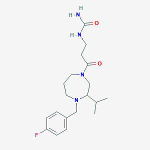 N-{3-[4-(4-fluorobenzyl)-3-isopropyl-1,4-diazepan-1-yl]-3-oxopropyl}urea