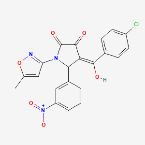 4-(4-chlorobenzoyl)-3-hydroxy-1-(5-methyl-3-isoxazolyl)-5-(3-nitrophenyl)-1,5-dihydro-2H-pyrrol-2-one