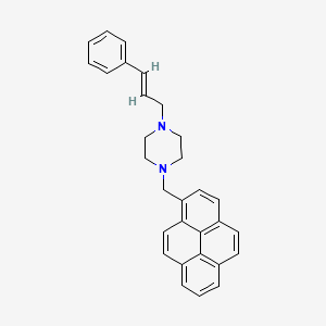 1-[(E)-3-phenylprop-2-enyl]-4-(pyren-1-ylmethyl)piperazine