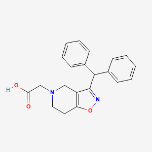 molecular formula C21H20N2O3 B5360192 [3-(diphenylmethyl)-6,7-dihydroisoxazolo[4,5-c]pyridin-5(4H)-yl]acetic acid 