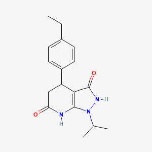 molecular formula C17H21N3O2 B5360221 4-(4-ethylphenyl)-1-isopropyl-4,7-dihydro-1H-pyrazolo[3,4-b]pyridine-3,6(2H,5H)-dione 