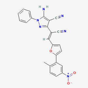 5-amino-3-{1-cyano-2-[5-(2-methyl-5-nitrophenyl)-2-furyl]vinyl}-1-phenyl-1H-pyrazole-4-carbonitrile