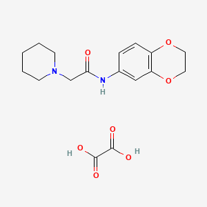 N-(2,3-dihydro-1,4-benzodioxin-6-yl)-2-piperidin-1-ylacetamide;oxalic acid