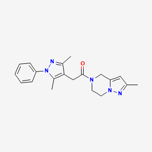 5-[(3,5-dimethyl-1-phenyl-1H-pyrazol-4-yl)acetyl]-2-methyl-4,5,6,7-tetrahydropyrazolo[1,5-a]pyrazine