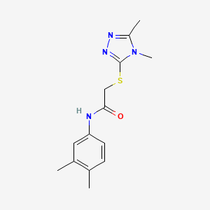 molecular formula C14H18N4OS B5360272 N-(3,4-dimethylphenyl)-2-[(4,5-dimethyl-4H-1,2,4-triazol-3-yl)sulfanyl]acetamide 