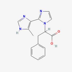 molecular formula C16H16N4O2 B5360279 2-(5'-methyl-1H,3'H-2,4'-biimidazol-1-yl)-3-phenylpropanoic acid 