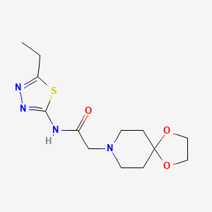 2-(1,4-dioxa-8-azaspiro[4.5]dec-8-yl)-N-(5-ethyl-1,3,4-thiadiazol-2-yl)acetamide