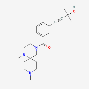 4-{3-[(1,9-dimethyl-1,4,9-triazaspiro[5.5]undec-4-yl)carbonyl]phenyl}-2-methylbut-3-yn-2-ol