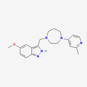 5-methoxy-3-{[4-(2-methyl-4-pyridinyl)-1,4-diazepan-1-yl]methyl}-1H-indazole