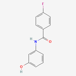 molecular formula C13H10FNO2 B5360336 4-氟基-N-(3-羟基苯基)苯甲酰胺 