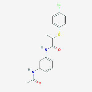 N-[3-(acetylamino)phenyl]-2-[(4-chlorophenyl)sulfanyl]propanamide