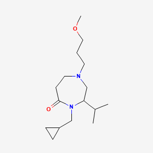 molecular formula C16H30N2O2 B5360365 4-(cyclopropylmethyl)-3-isopropyl-1-(3-methoxypropyl)-1,4-diazepan-5-one 