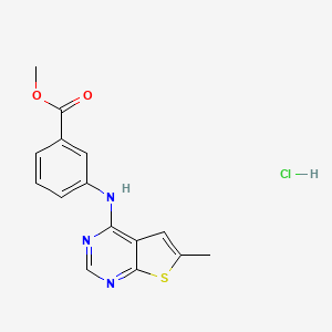 methyl 3-[(6-methylthieno[2,3-d]pyrimidin-4-yl)amino]benzoate hydrochloride