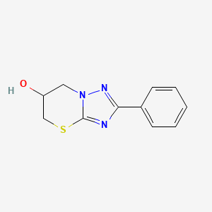 molecular formula C11H11N3OS B5360398 2-phenyl-6,7-dihydro-5H-[1,2,4]triazolo[5,1-b][1,3]thiazin-6-ol 