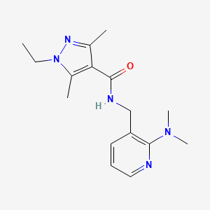 N-{[2-(dimethylamino)pyridin-3-yl]methyl}-1-ethyl-3,5-dimethyl-1H-pyrazole-4-carboxamide