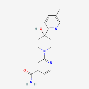 2-[4-hydroxy-4-(5-methylpyridin-2-yl)piperidin-1-yl]isonicotinamide