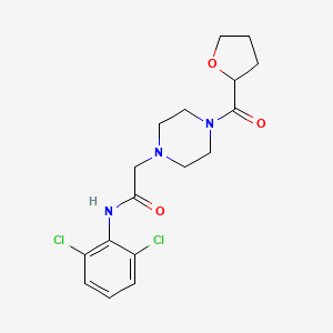 molecular formula C17H21Cl2N3O3 B5360514 N-(2,6-dichlorophenyl)-2-[4-(tetrahydro-2-furanylcarbonyl)-1-piperazinyl]acetamide 