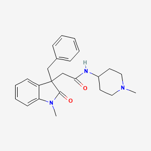 2-(3-benzyl-1-methyl-2-oxo-2,3-dihydro-1H-indol-3-yl)-N-(1-methylpiperidin-4-yl)acetamide