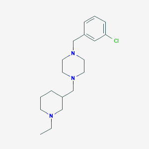 molecular formula C19H30ClN3 B5360534 1-(3-chlorobenzyl)-4-[(1-ethyl-3-piperidinyl)methyl]piperazine 