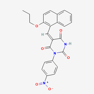 1-(4-nitrophenyl)-5-[(2-propoxy-1-naphthyl)methylene]-2,4,6(1H,3H,5H)-pyrimidinetrione