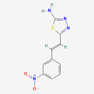 molecular formula C10H8N4O2S B5360559 5-[2-(3-nitrophenyl)vinyl]-1,3,4-thiadiazol-2-amine 